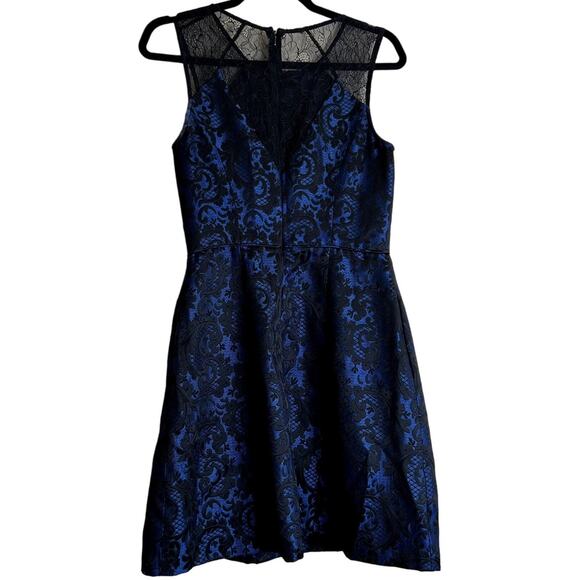 Aidan Mattox Mini Dress Women 2 Lace Cocktail Party Coquette Wedding Designer - Picture 3 of 10